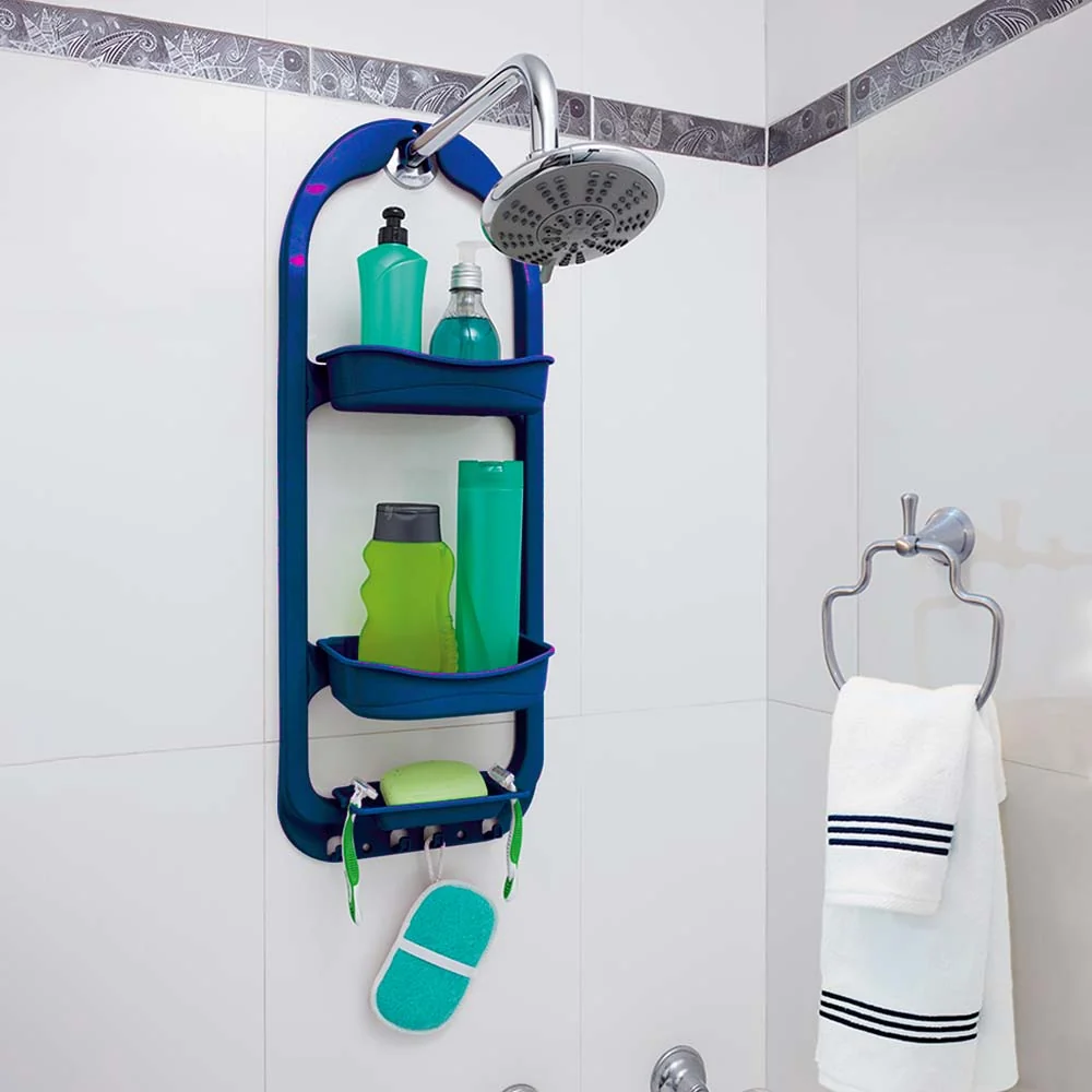 Organizador de ducha azul navy marca Rimax