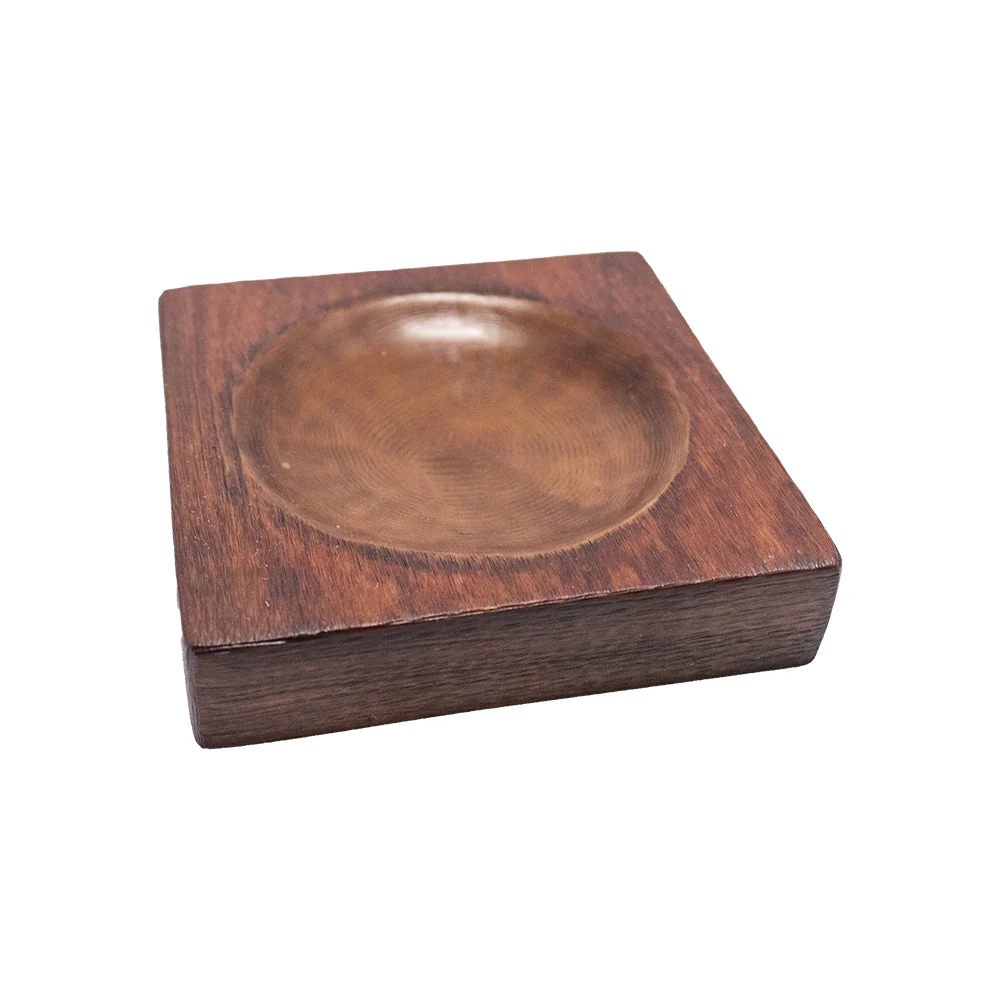 Jabonera Cuadrada 9x9x2cm Resina Imitación Madera Lacandona Rolikka