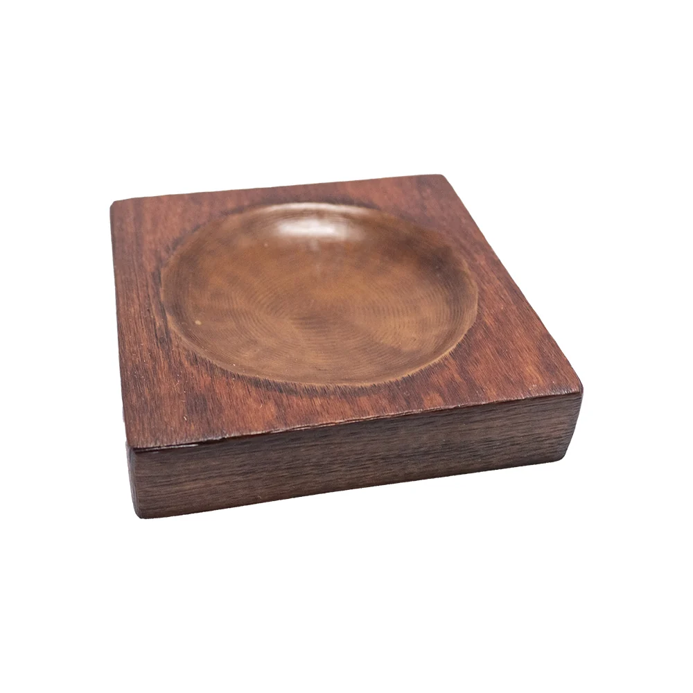 Jabonera Cuadrada 9x9x2cm Resina Imitación Madera Lacandona Rolikka