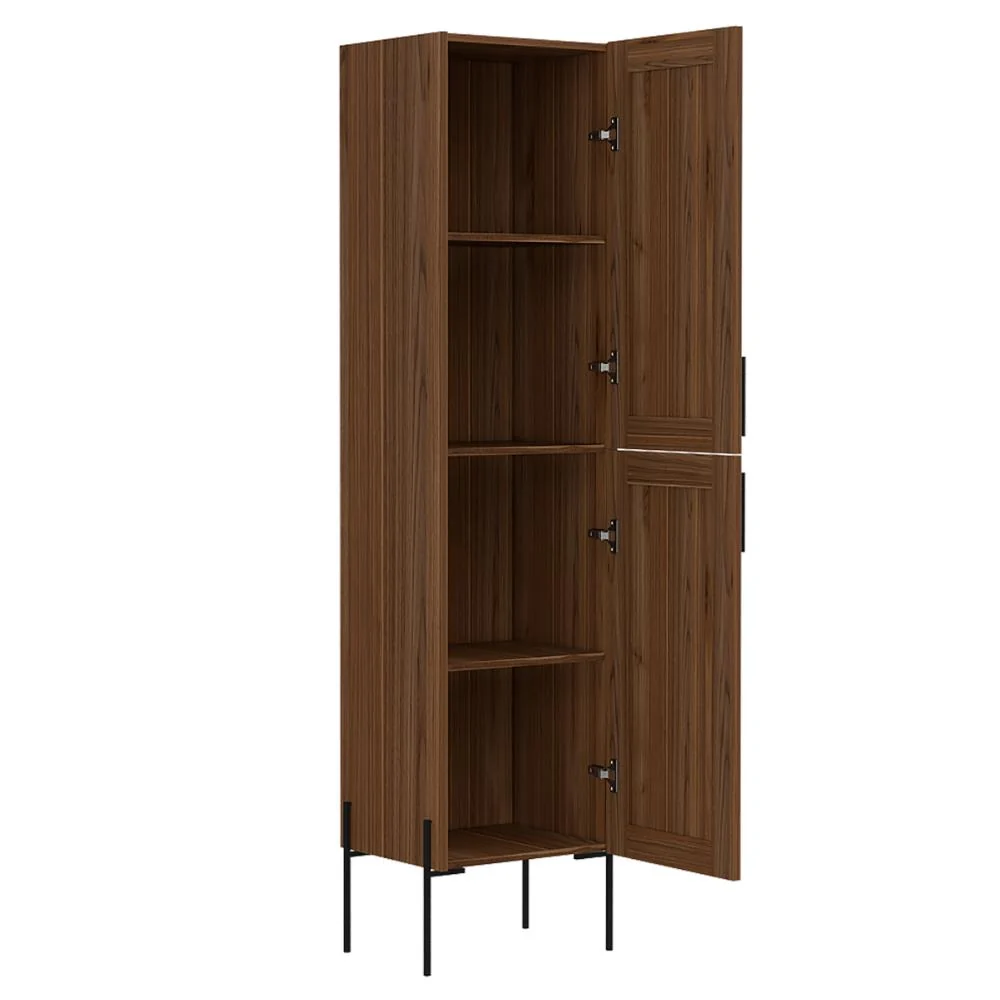 BORRADOR PLAGA Organizador de Baño Weist, Castaño, con patas metalicas en color negro RTA Design