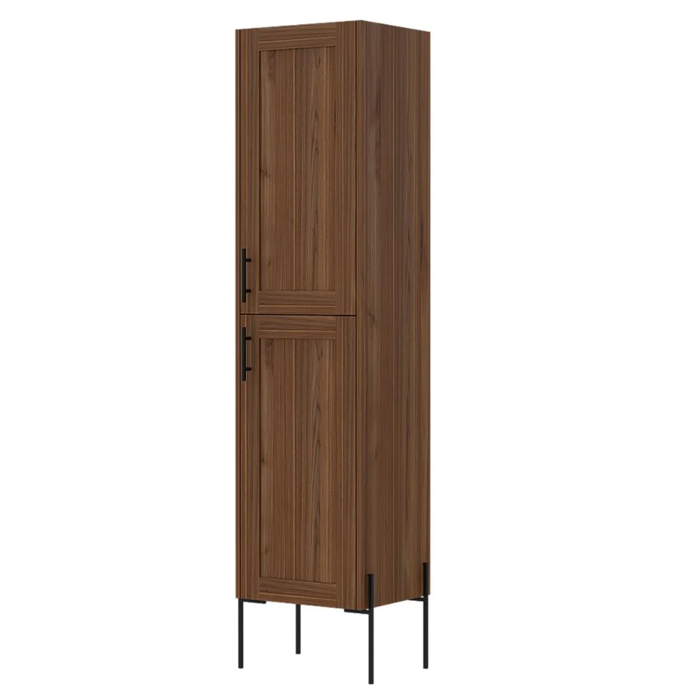 BORRADOR PLAGA Organizador de Baño Weist, Castaño, con patas metalicas en color negro RTA Design