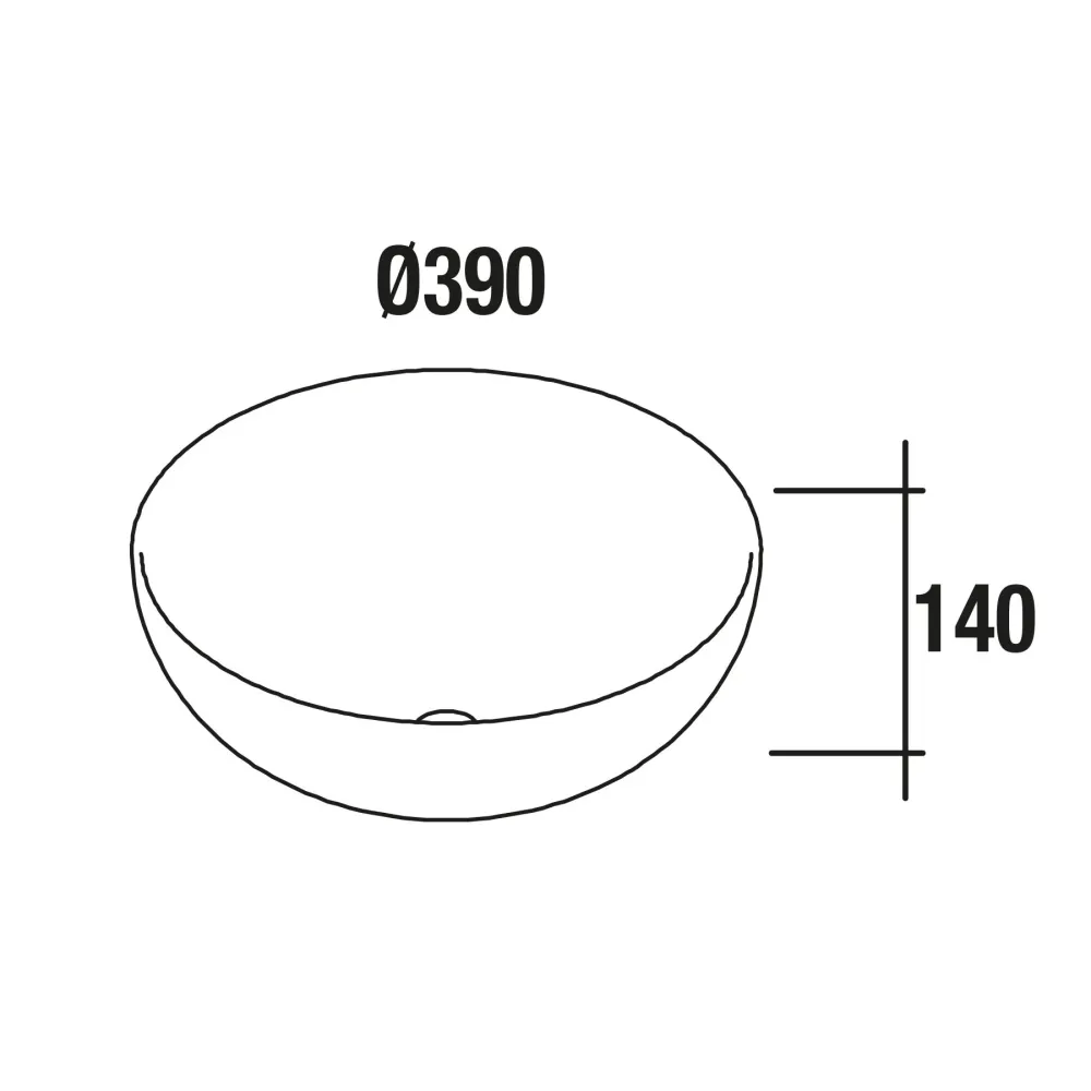 Lavabo de Posar BOL Solid Surface (390 x 140 mm) Salgar