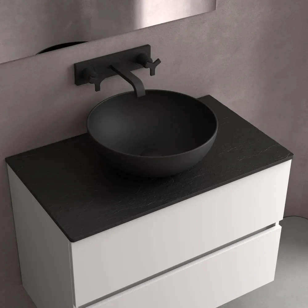 Lavabo de sobre encimera BULKAN en Solid Surface (Ø 400 x 140 mm) SALGAR