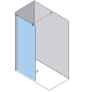 Sanycces Mampara Panel Fijo SINGLE CLEAR, perfil Níquel Cepillado Sanycces Design, S.L.U.