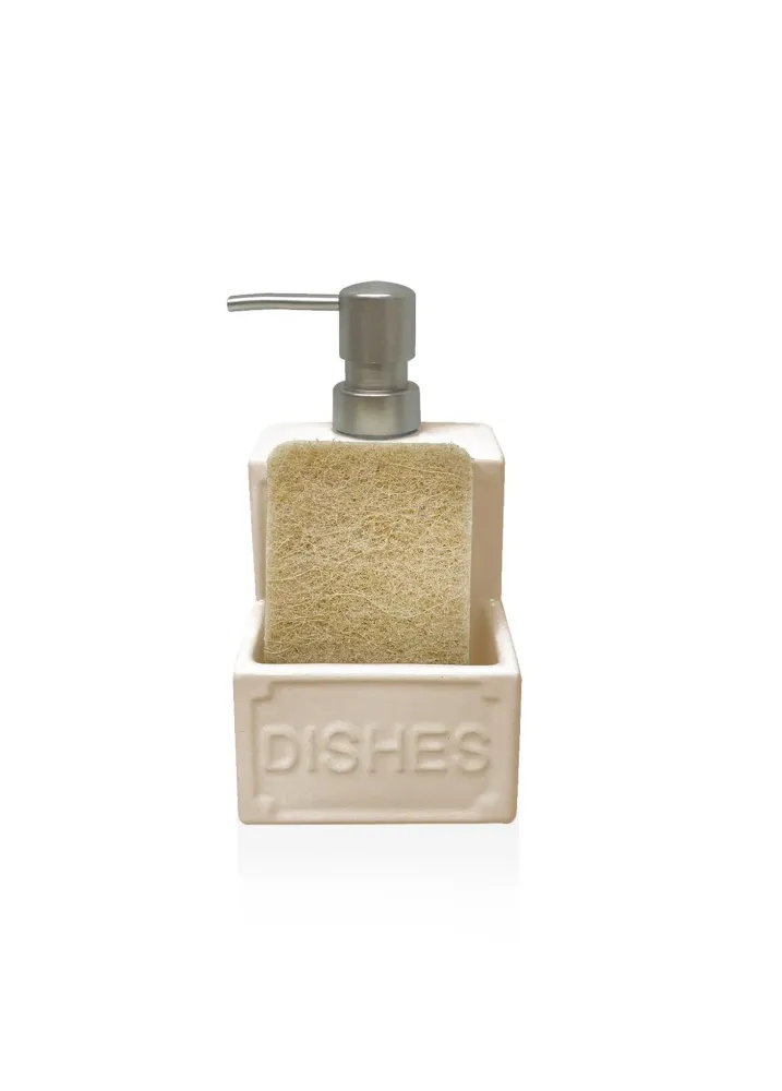 Mia Dishes Dispensador de Jabón Líquido Beige 350ml (11.83 fl oz) Selected Products - 871
