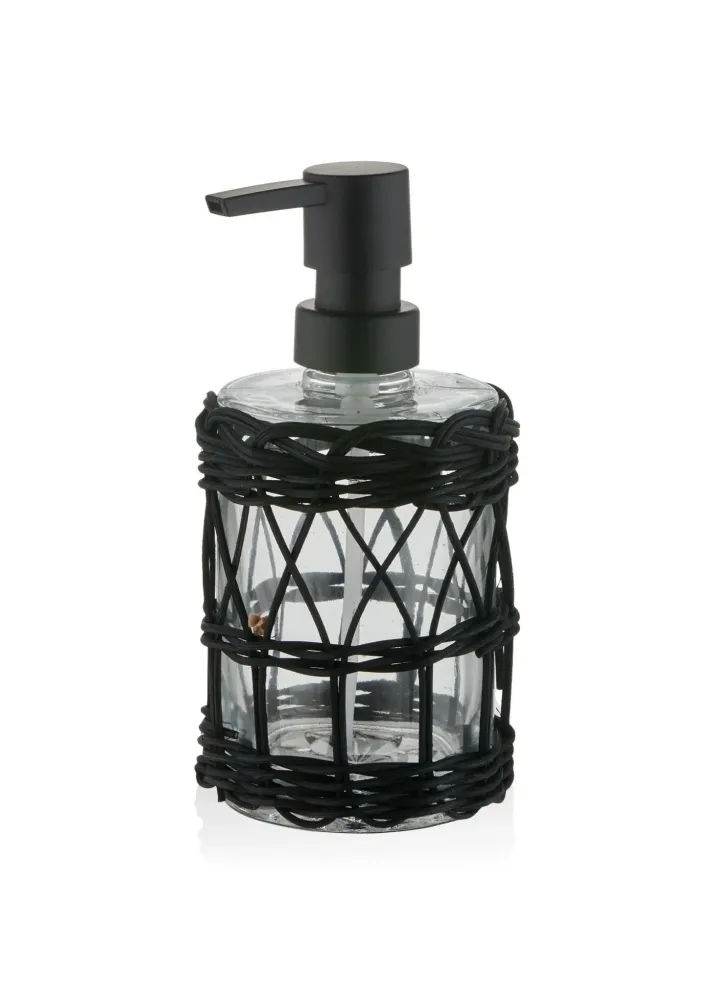 Mia Rattan Dispensador de Jabón Líquido Negro 330ml (11.16 fl oz) Selected Products - 871