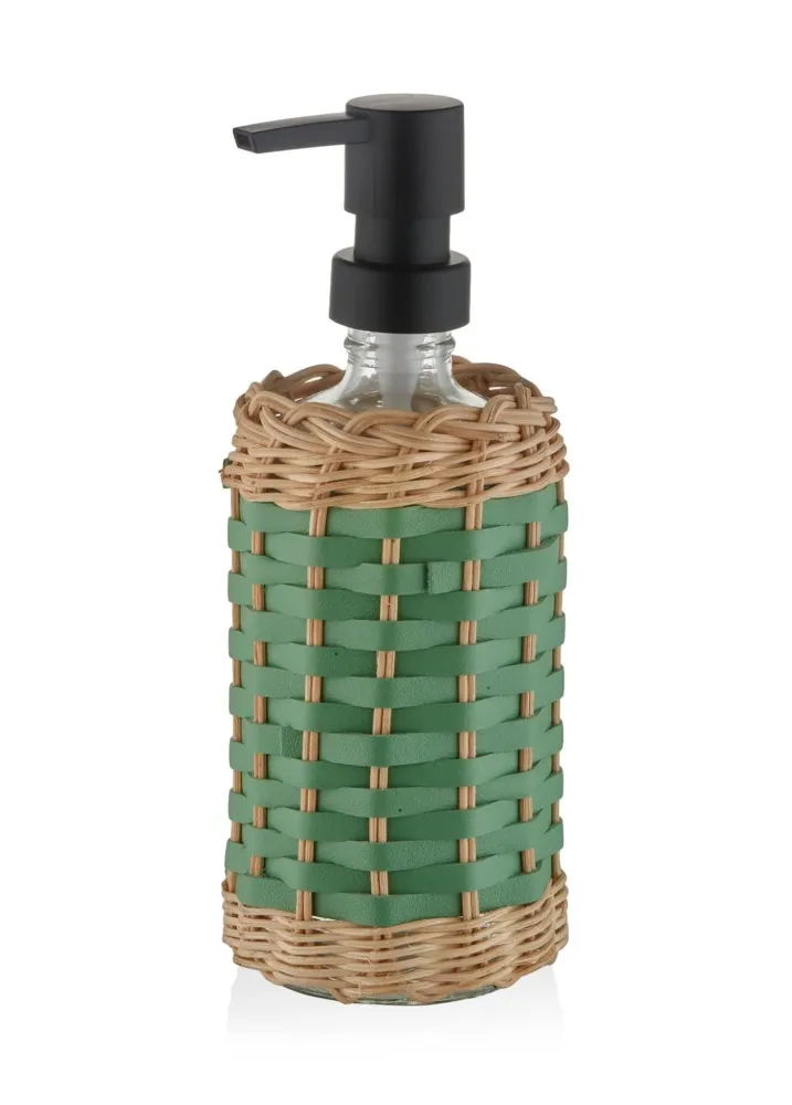 Mia Rattan Dispensador de Jabón Líquido Verde 483ml (16.33 fl oz)l Selected Products - 871