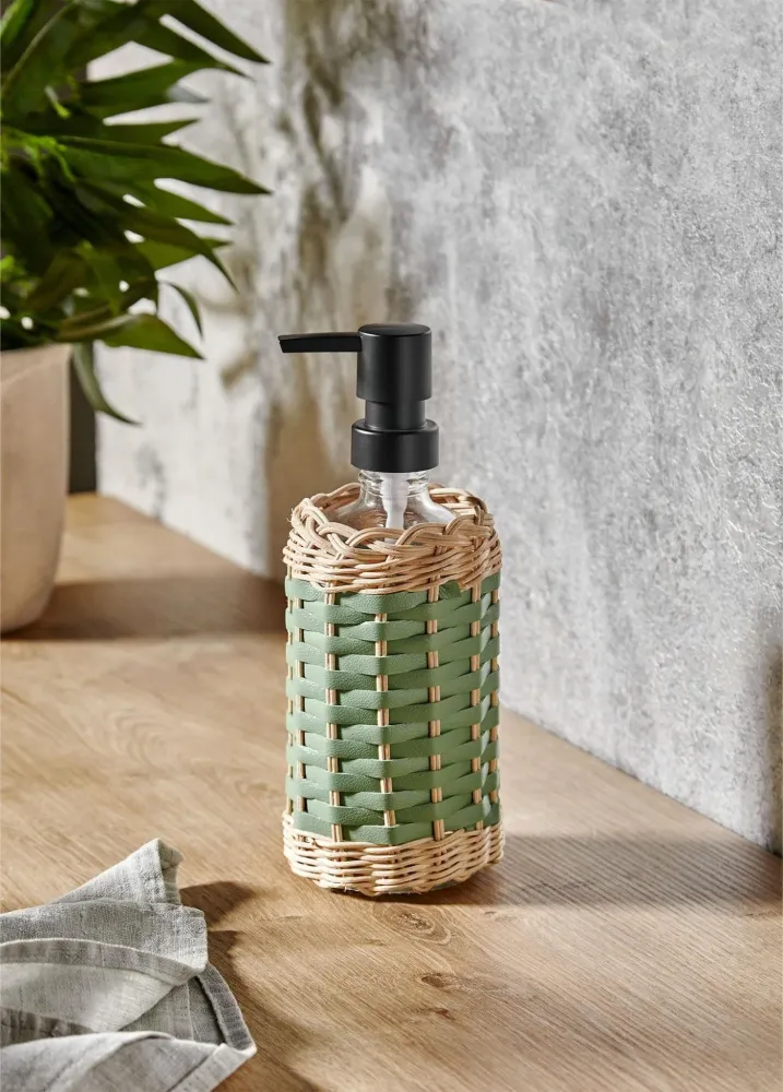 Mia Rattan Dispensador de Jabón Líquido Verde 483ml (16.33 fl oz)l Selected Products - 871