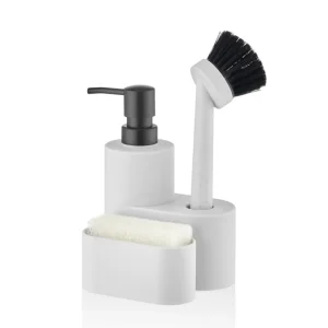 Set Dispensador de Jabón Líquido Redondo Mia Blanco Selected Products - 871