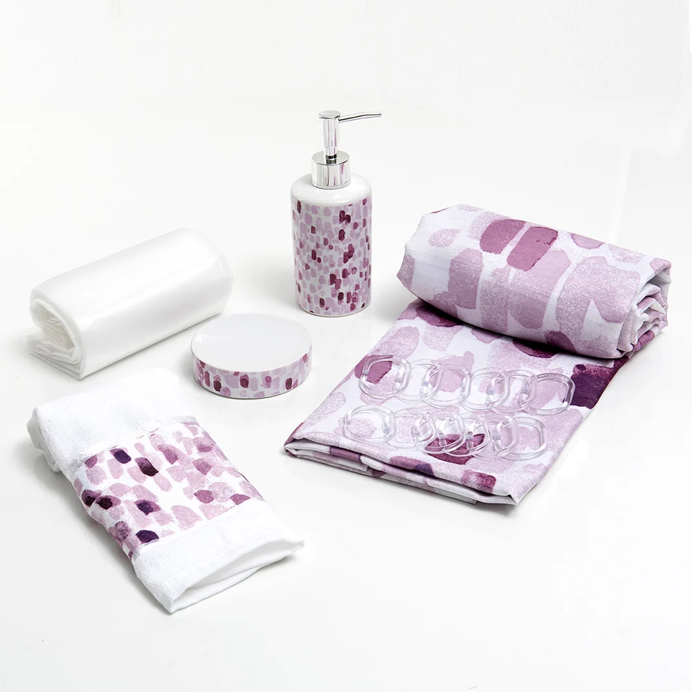 Set Cortina de Baño 6 Piezas Limarí