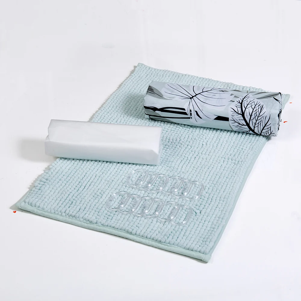 Set Cortina de Baño 4 Piezas Nyeri