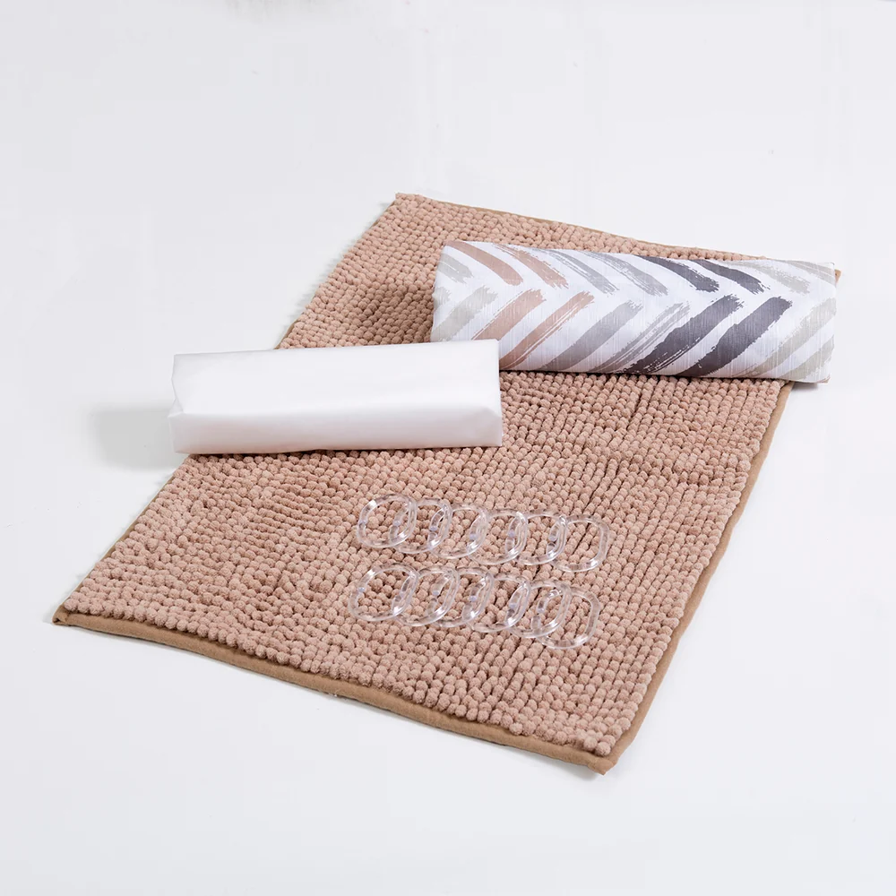 Set Cortina de Baño 4 Piezas Rongo