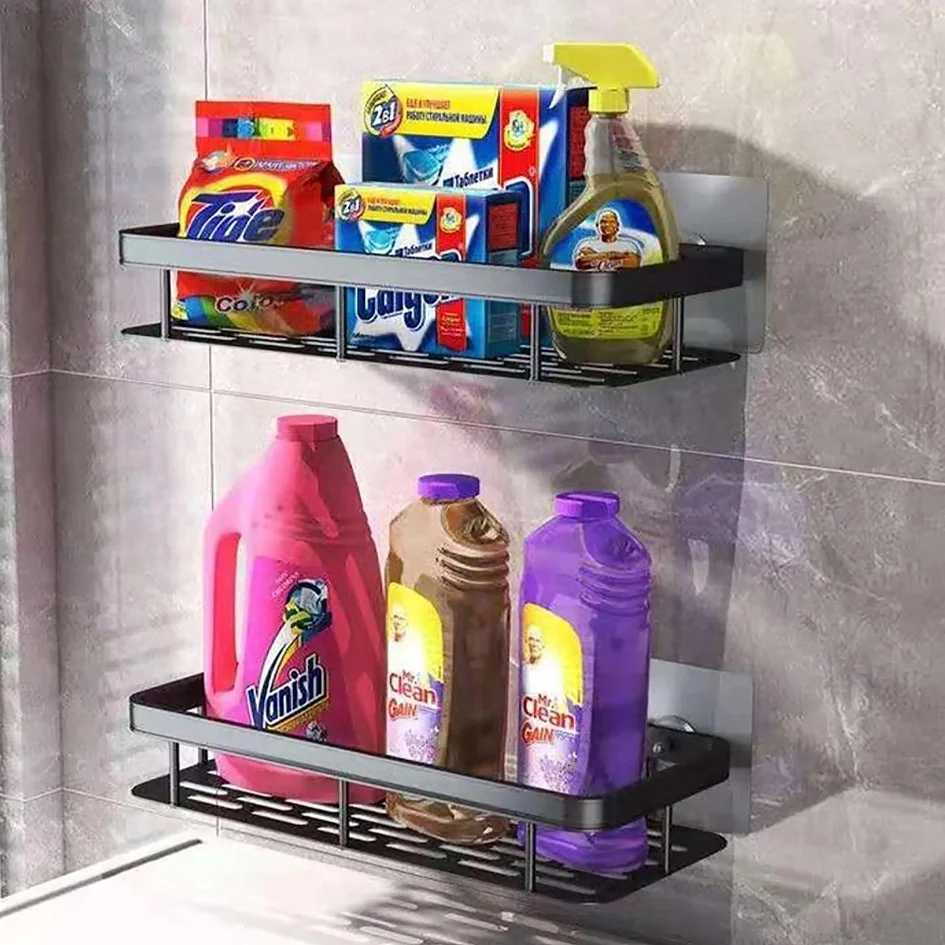 Set de Organizador Estante de Baño Repisa Ducha 2 Und Gold