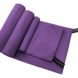 Set 3 Toallas Baño Viaje Microfibra Secado Rápido Violeta