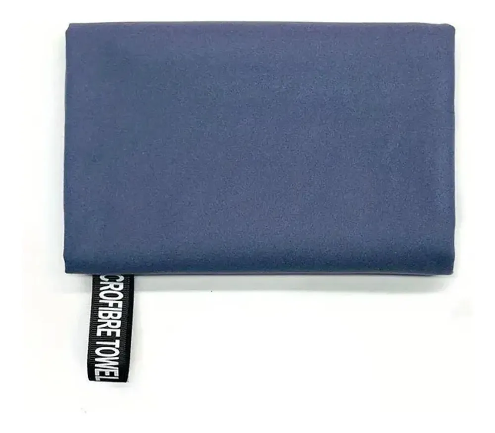 Set 3 Toallas Baño Viaje Microfibra Secado Rápido Azul Marino