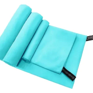 Set 3 Toallas Baño Viaje Microfibra Secado Rápido Menta