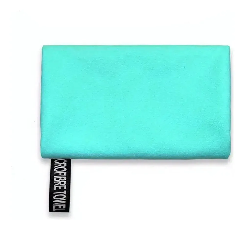 Set 3 Toallas Baño Viaje Microfibra Secado Rápido Menta