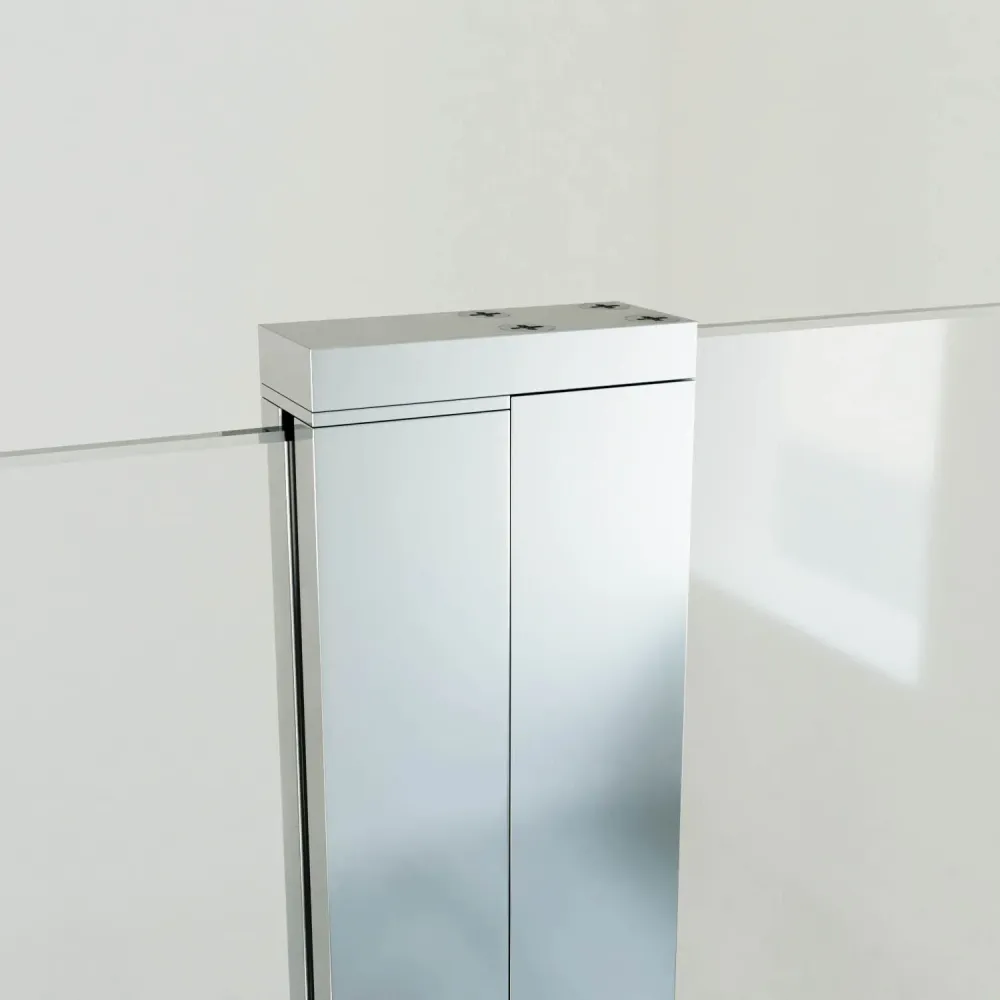 Mampara de bañera ORA de Seviban Medida. Puerta Abatible y Fijo Cromo