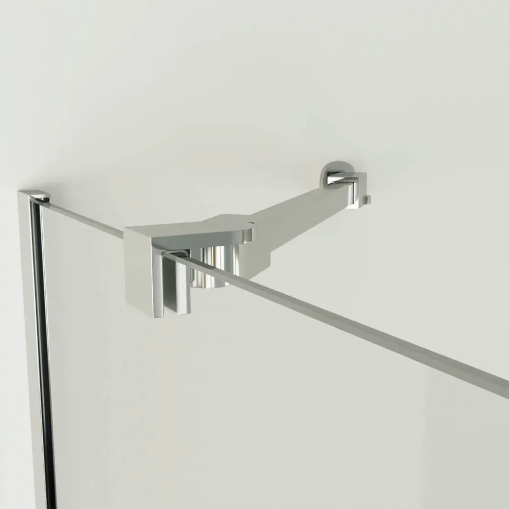 Mampara de Ducha Angular con Puerta Abatible ANIMA de Seviban. Medida Cromo