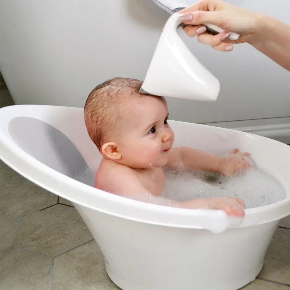Jarra de baño Shnuggle Washy - Blanco/Gris