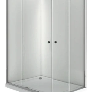 Shower Door Rectangular 80x120x180 Vidrio Templado Izquierdo