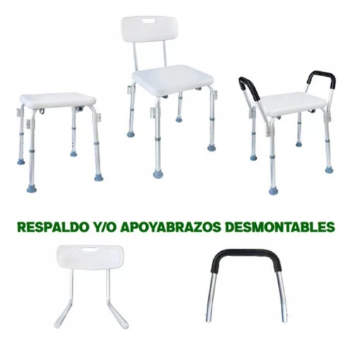 Silla Ducha Con Reposabrazos Y Respaldo
