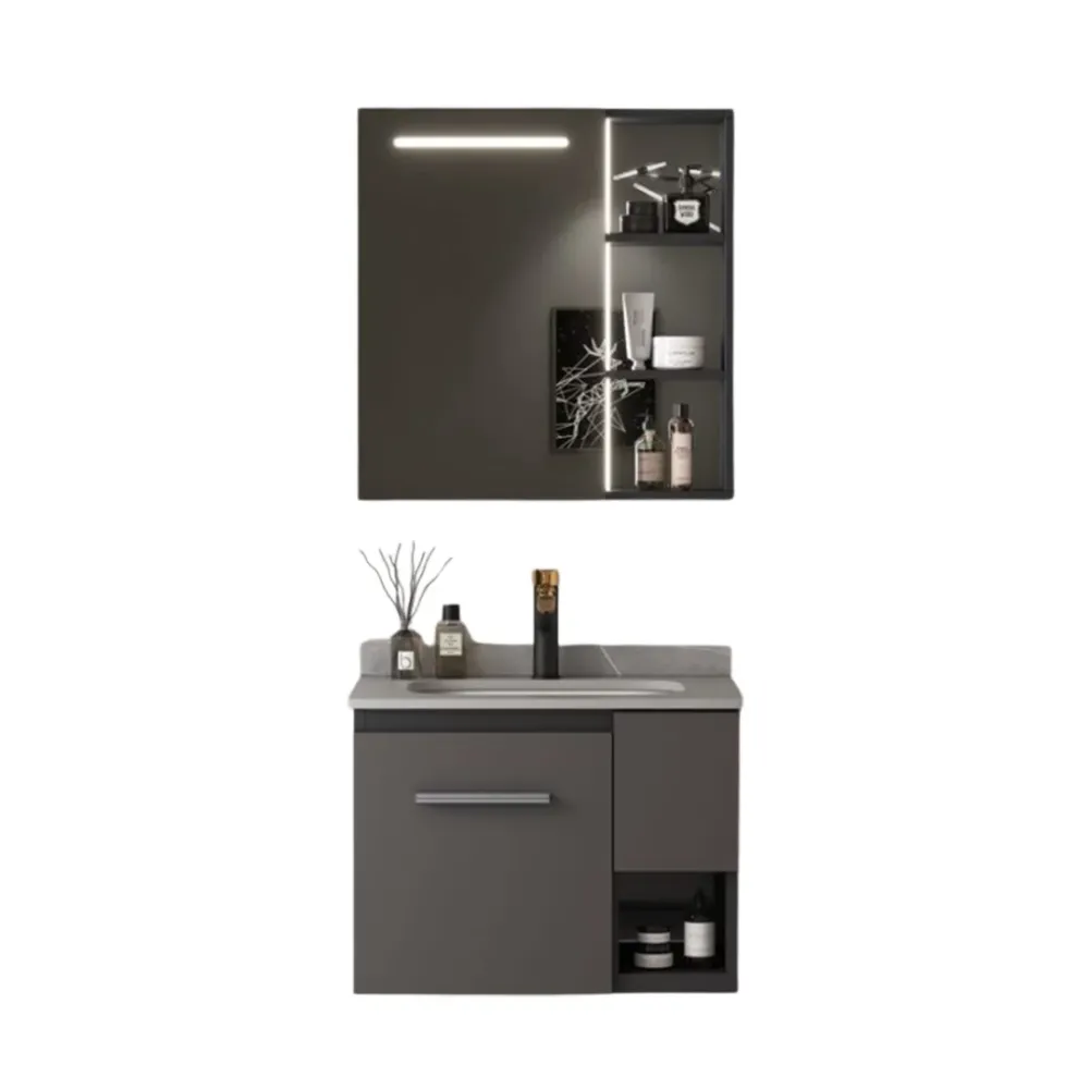MUEBLE DE BAÑO ALUMINIO CON ESPEJO Y LAVAMANO Sirena Electronics S.A.