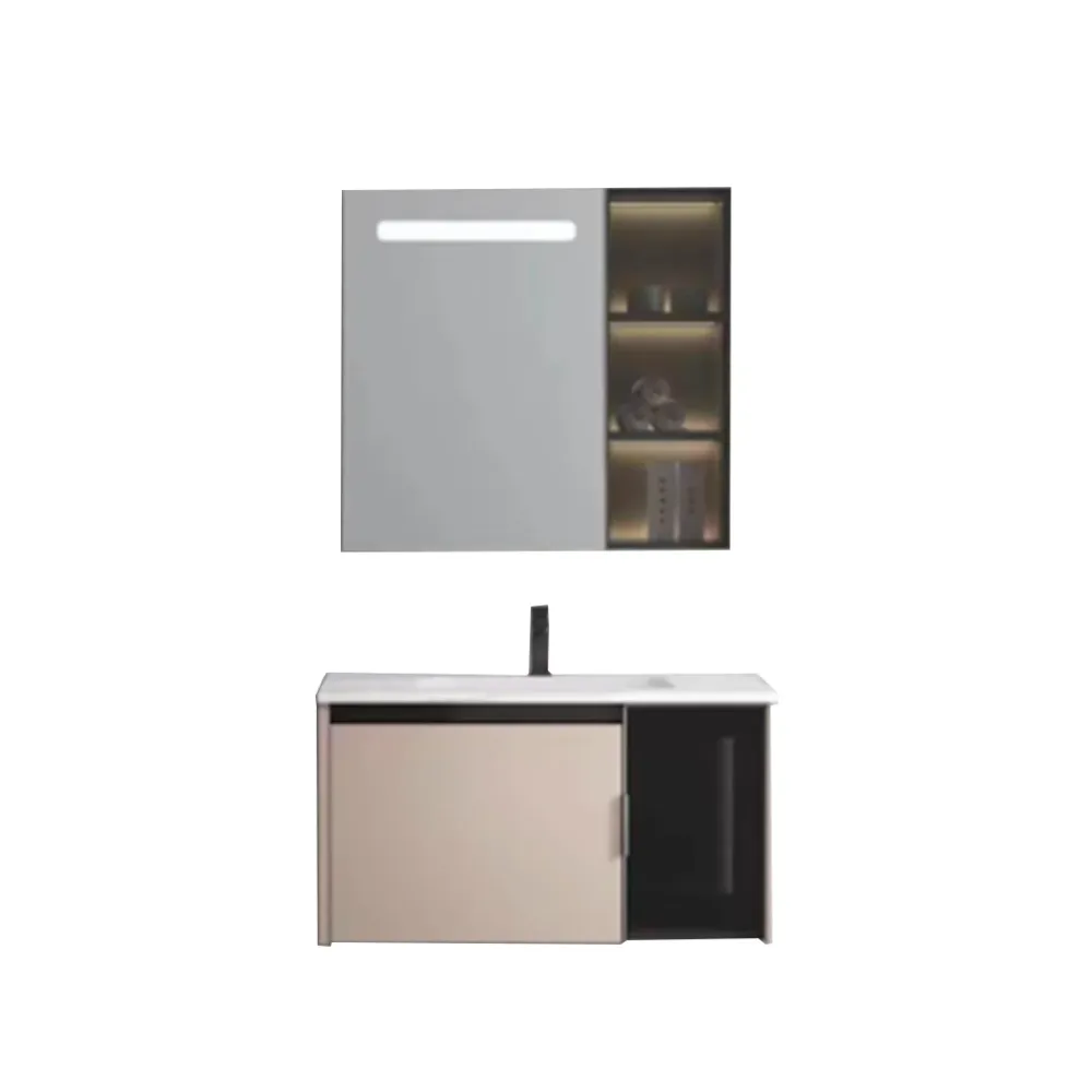 MUEBLE DE BAÑO ALUMINIO CON ESPEJO Y LAVAMANO Sirena Electronics S.A.