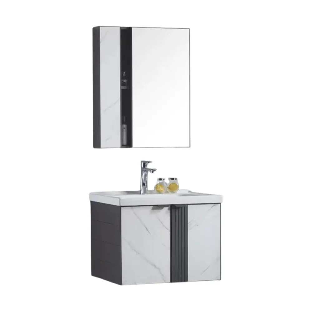MUEBLE DE BAÑO ALUMINIO CON ESPEJO Y LAVAMANO Sirena Electronics S.A.