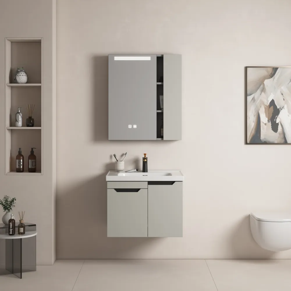MUEBLE DE BAÑO ALUMINIO CON ESPEJO Y LAVAMANO Sirena Electronics S.A.