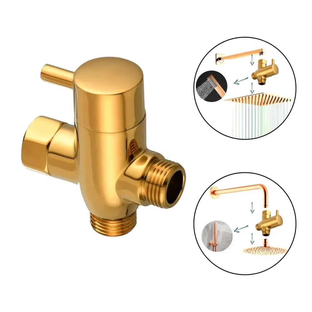 Desviador Derivador para Ducha Tel‚fono - Dorado Met lico SMART
