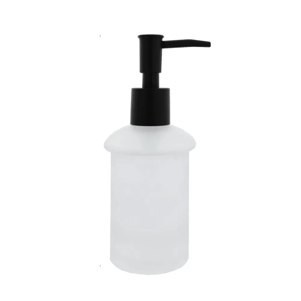 Dispensador Jabón Vidrio Negro Opalizado 16 Cm SMART