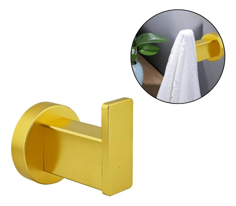 Gancho Perchero Dorado Aluminio- Inoxidable de Alta Calidad SMART