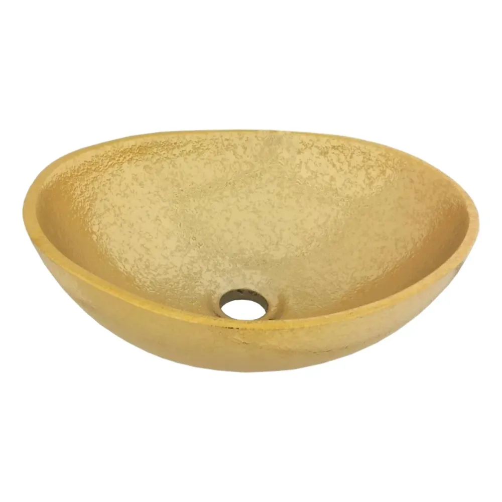 Lavamanos De Sobreponer Canoa Ovalado Dorado SMART