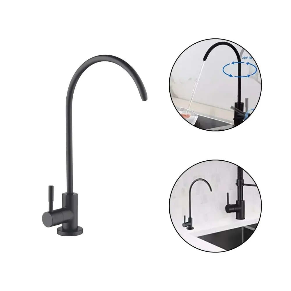 Llave para Filtro de Agua - Negro Mate -ACERO SUS304 SMART