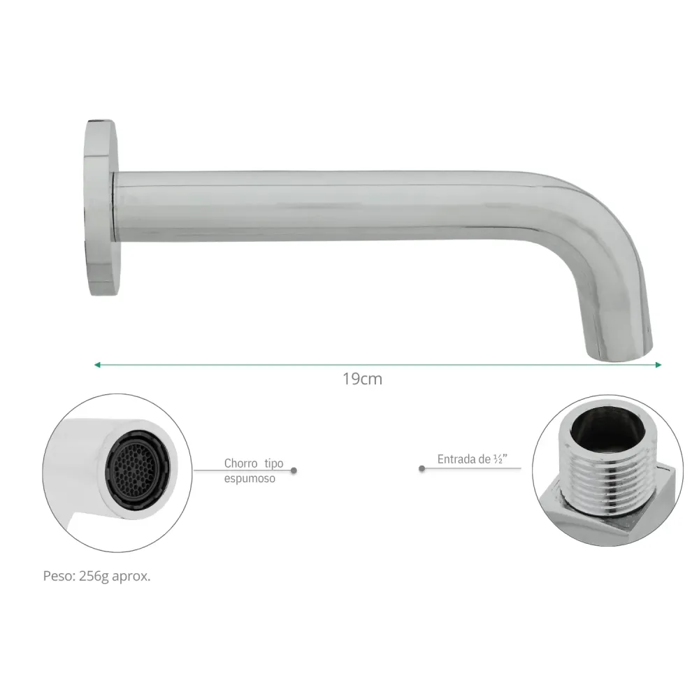 Pico para Tina 1/2 19 cm SMART