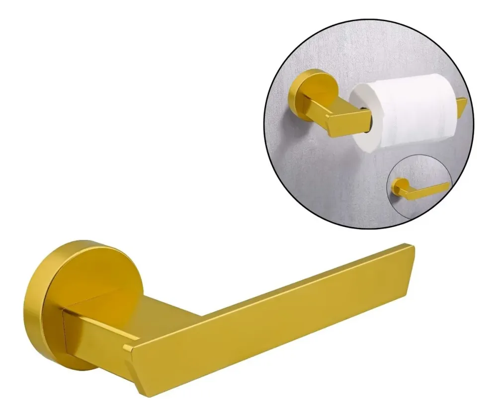 Portarrollos L. Amatista Dorado Aluminio - Alta Calidad SMART