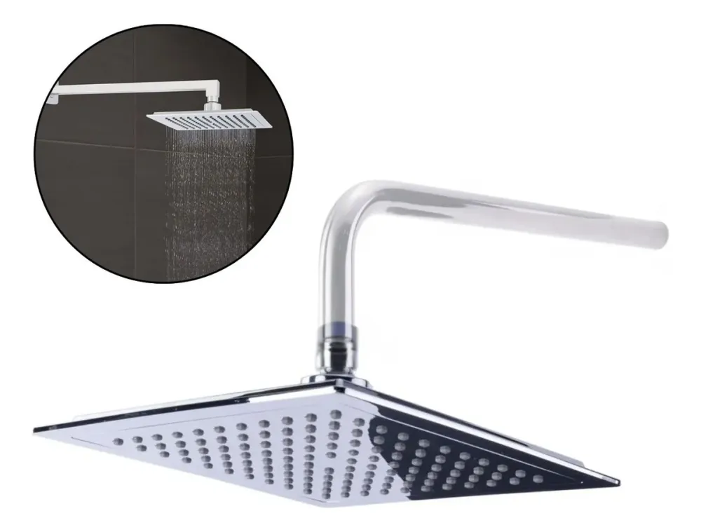 Regadera Cabezote de Ducha en ABS - Cromo Brillante - 22 cm - Sin Tubo SMART