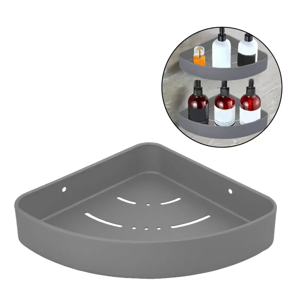 Repisa Baño Esquinera Gris Aluminio - Moderna y Funcional SMART