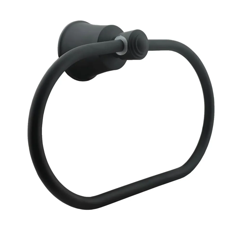 Toallero Aro L. Turmalina Negro (Aluminio) - Resistente La Corrosión SMART