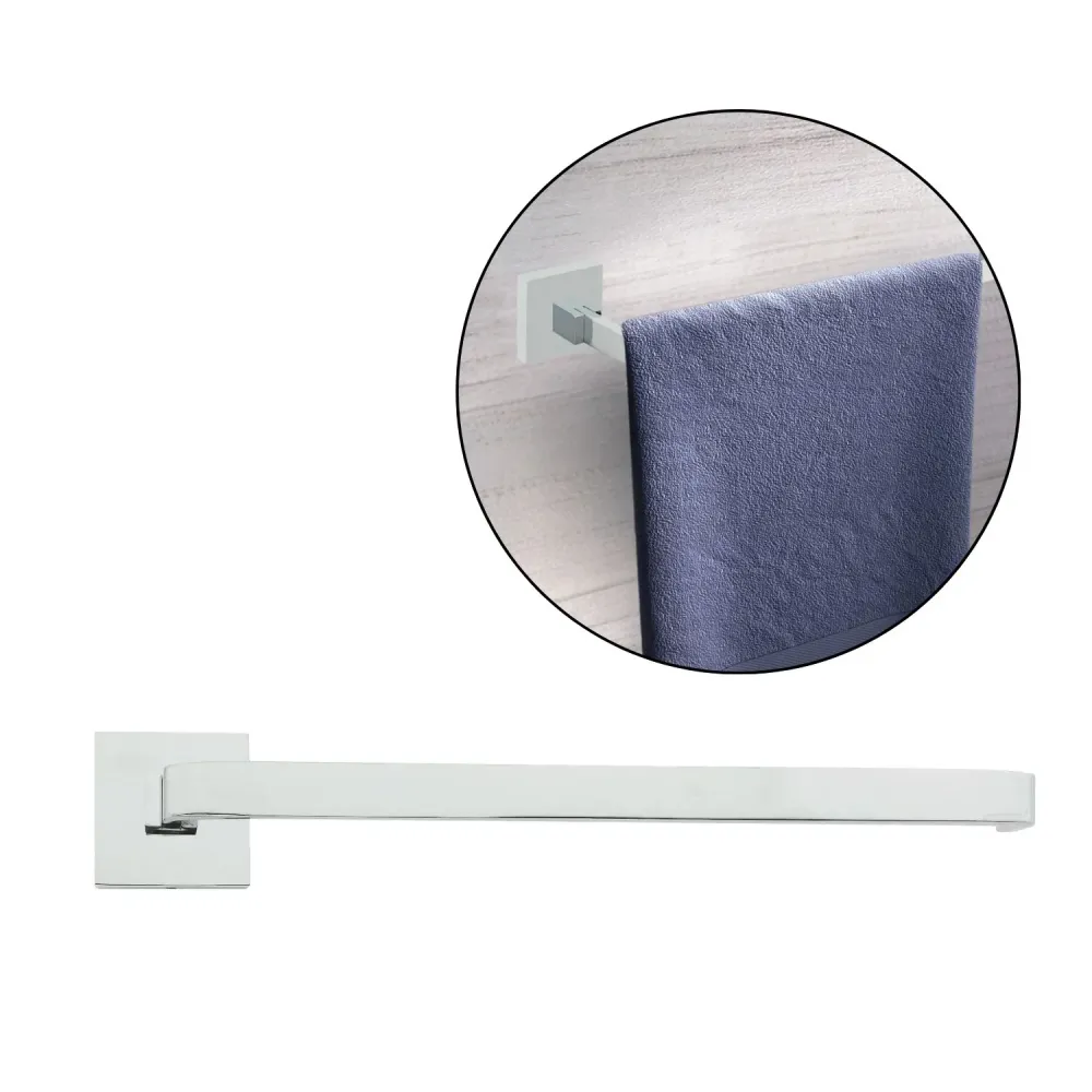 Toallero Base Cuadrada Bronce 28 cm Cromado de Alta Calidad SMART