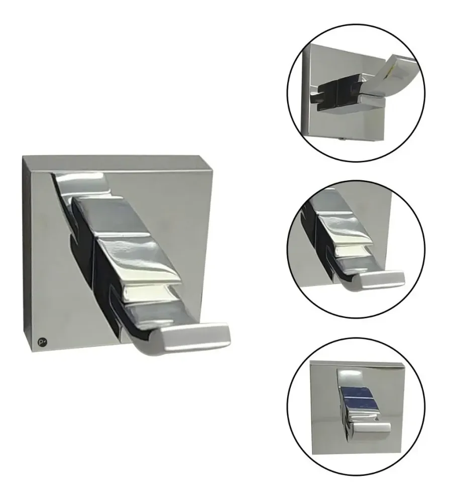 Toallero Perchero Base Cuadrado Bronce SMART