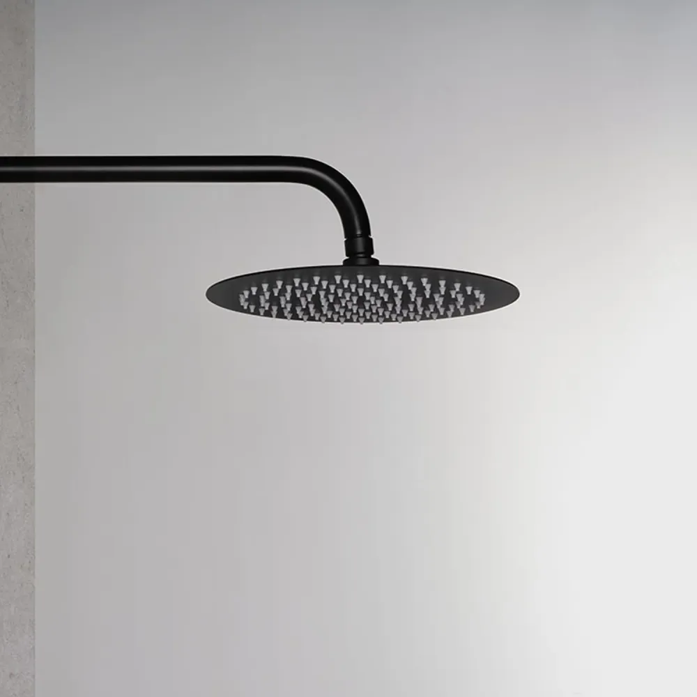 Soffione doccia acciaio inox diametro 30 cm colore nero - Ares