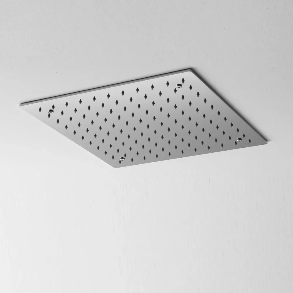 Soffione doccia soffitto Ares 40x40 cm acciaio inox