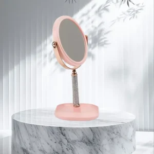 Espejo De Maquillaje Con Pedrerí+ Envio Gratis Rosa Soluciones Shop