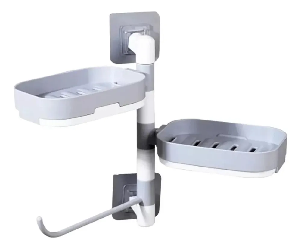 Soporte Organizador Giratorio Repisa Jabonera Toallas Baño