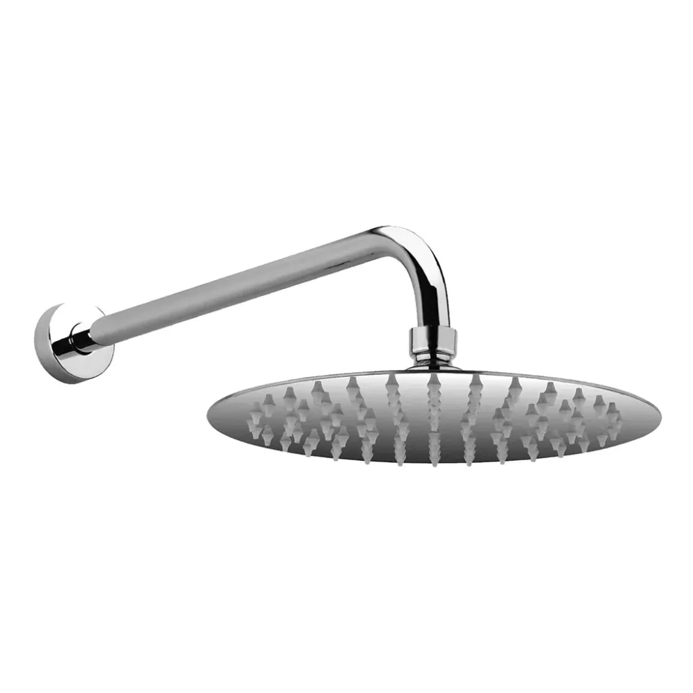 Regadera redonda Slim 8" Cromo con brazo 30 cm Stretto