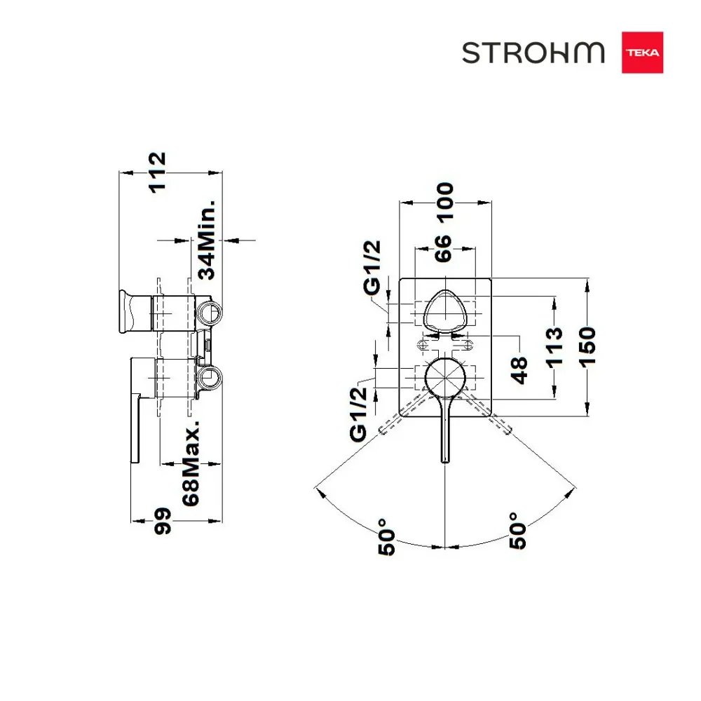 Ducha Empotrar Dessin 2 Ways Teka-Strohm