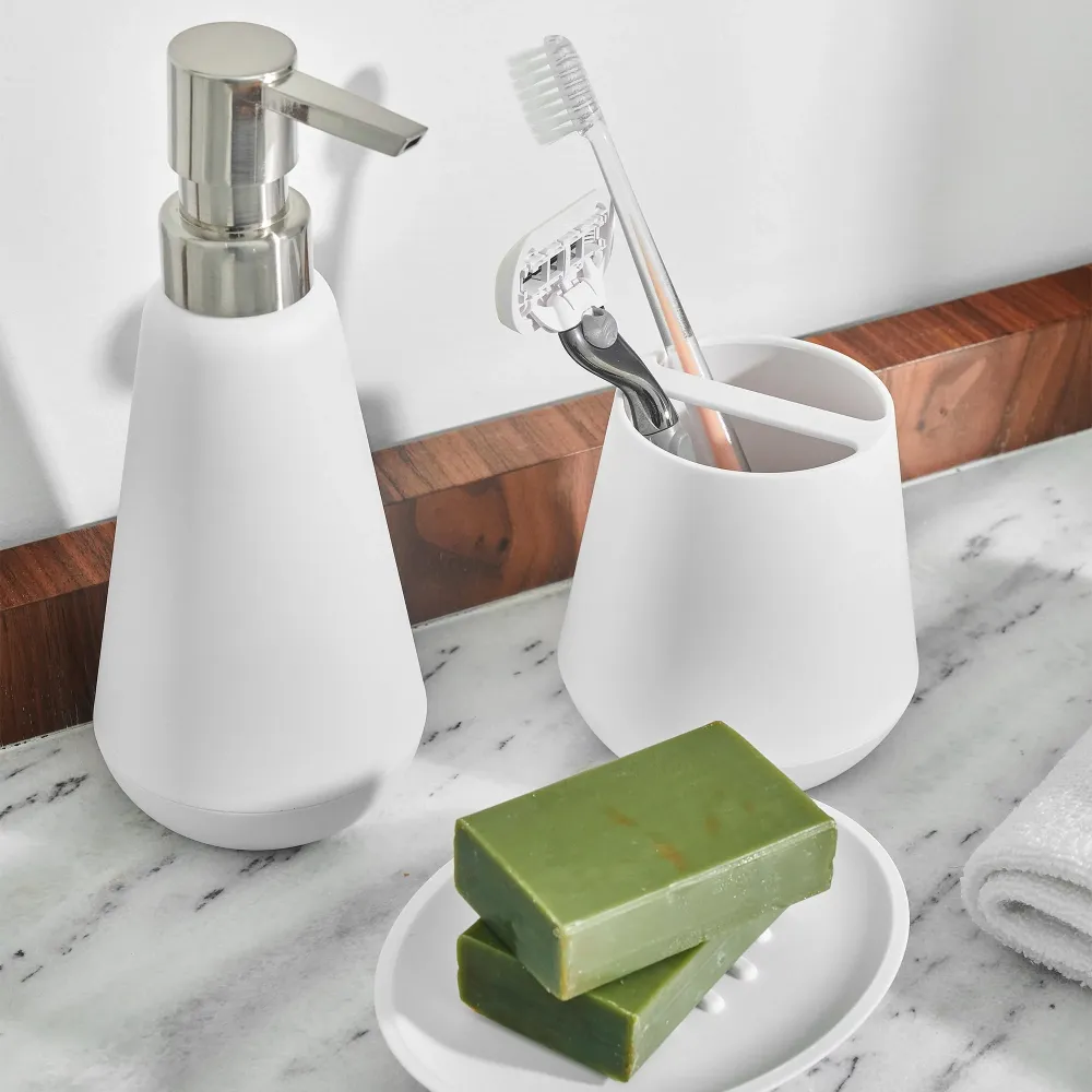 Dispensador para Baño Policarbonato Belize Blanco Sttelli
