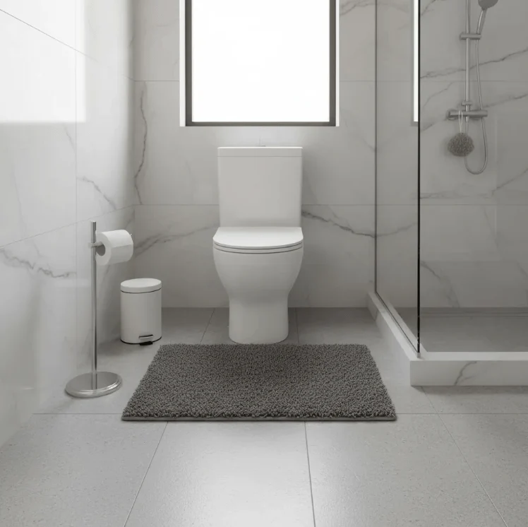 Tapete Baño Sttelli Lush Antideslizante Rectangular 80x50 Cm